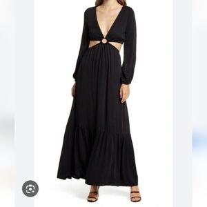 BTFL Life plunge neck cutout dress